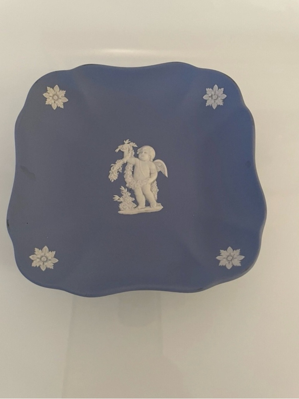 Wedgewood Jasperware Blue 4.25"
Square Trinket Dish